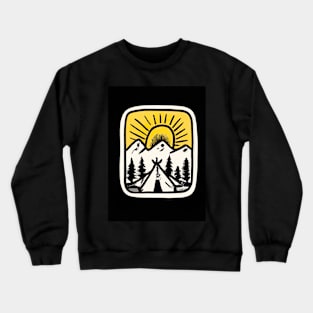 Camping Sunset Crewneck Sweatshirt